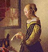 Johannes Vermeer Brieflesendes Madchen am offenen Fenster oil on canvas